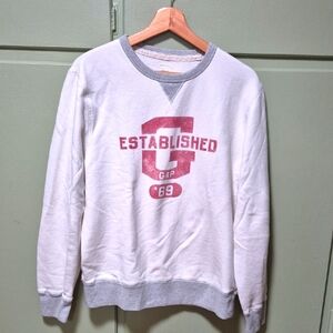 GAP Gray Crewneck Sweater with Graphic Design
